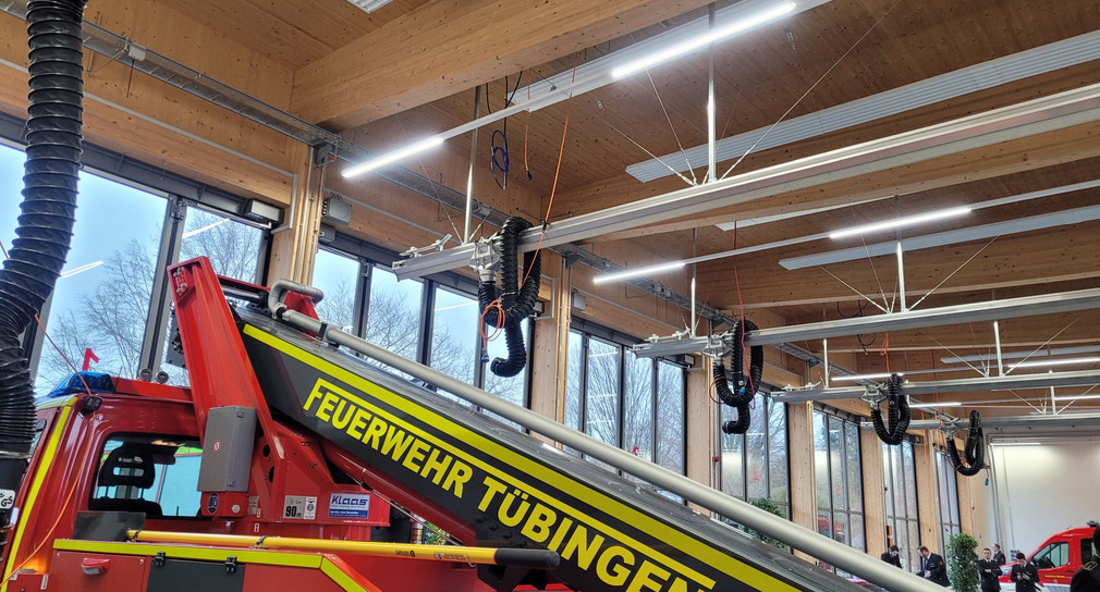 Holzbau der Feuerwehr in Tübingen-Lustenau