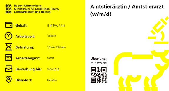 Teaserbild Stellenausschreibung Amtstierärztin / Amtstierarzt (w/m/d) beim Landratsamt Schwäbisch Hall 