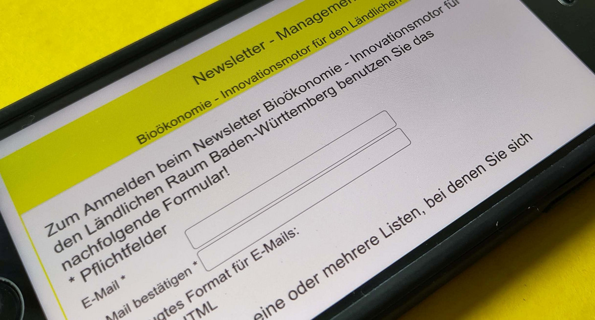 Information Newsletter Bioökonomie für den Ländlichen Raum