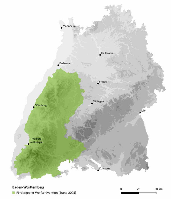 Fördergebiet Wolfsprävention