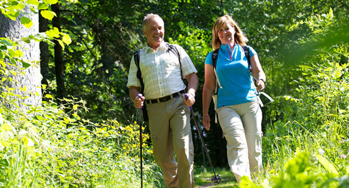 Wanderer im Naturpark Foto: Flößerpfadgemeinden 