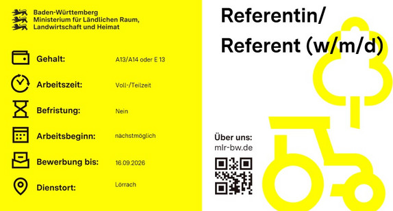 Teaserbild Stellenausschreibung Referentin/ Referent (w/m/d) Landratsaamt Lörrach