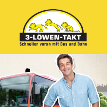 3 Löwen Takt - Schneller mit Bus und Bahn