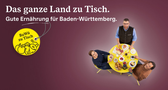 BaWü zu Tisch - Drei Personen sitzen an einem Tisch