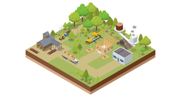 LULUCF-Sektor Holzverwendung und Holzbau