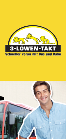 3 Löwen Takt - Schneller mit Bus und Bahn