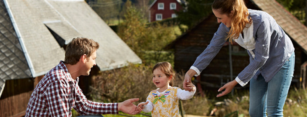 Familie auf dem Land