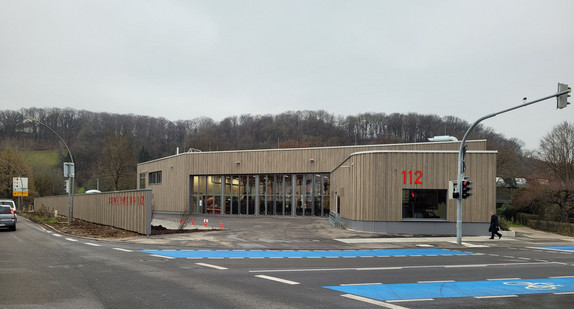 Holzbau der Feuerwehr in Tübingen-Lustenau