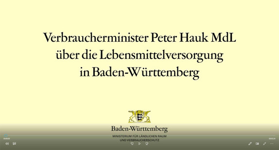 Video Minister Hauk wg. Corona
