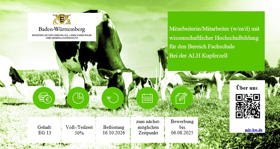  Agraringenieurin / Agraringenieur (w/m/d) (Dipl. Univ. / M. Sc.)