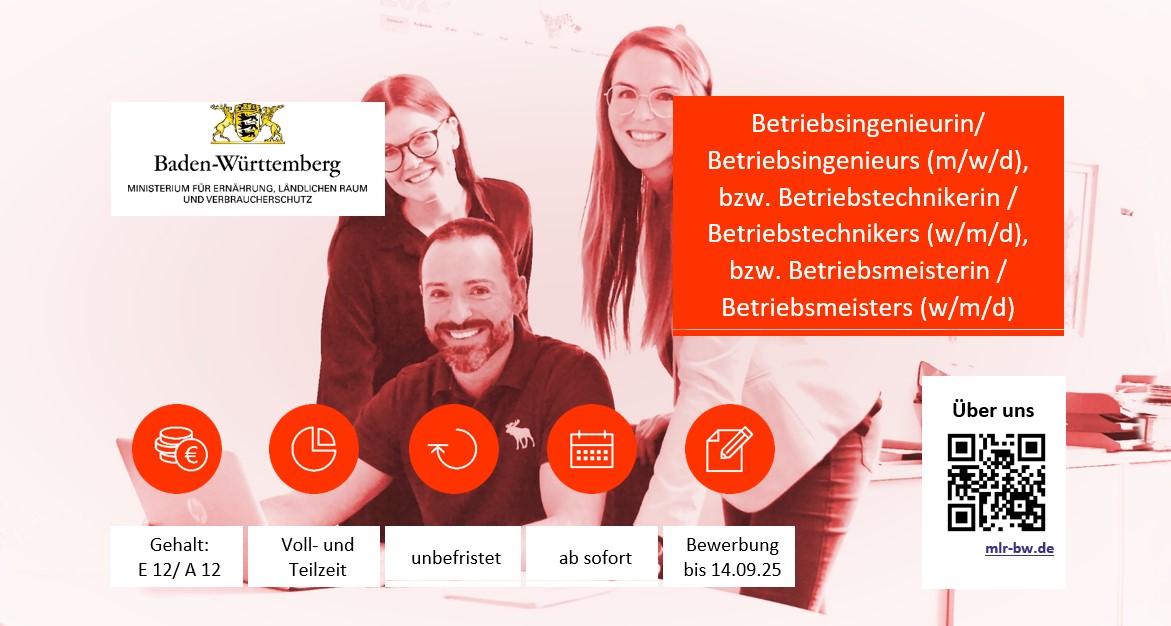  Betriebsingenieur/in (w/m/d) bzw. Betriebstechniker/in (w/m/d) bzw. Betriebsmeister/in (w/m/d)