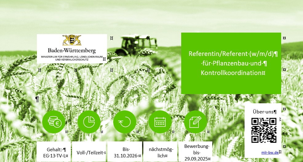  Agraringenieurin / Agraringenieur (w/m/d) (Dipl. Univ. / M. Sc.)
