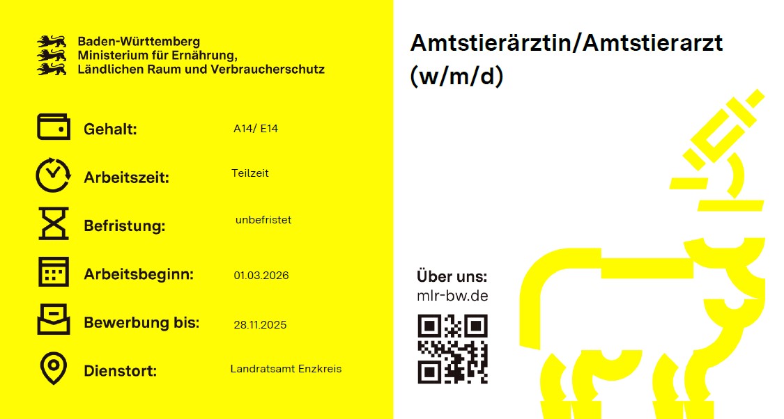 Amtstierärztin / Amtstierarzt (w/m/d) Amtstierärztin / Amtstierarzt (w/m/d)