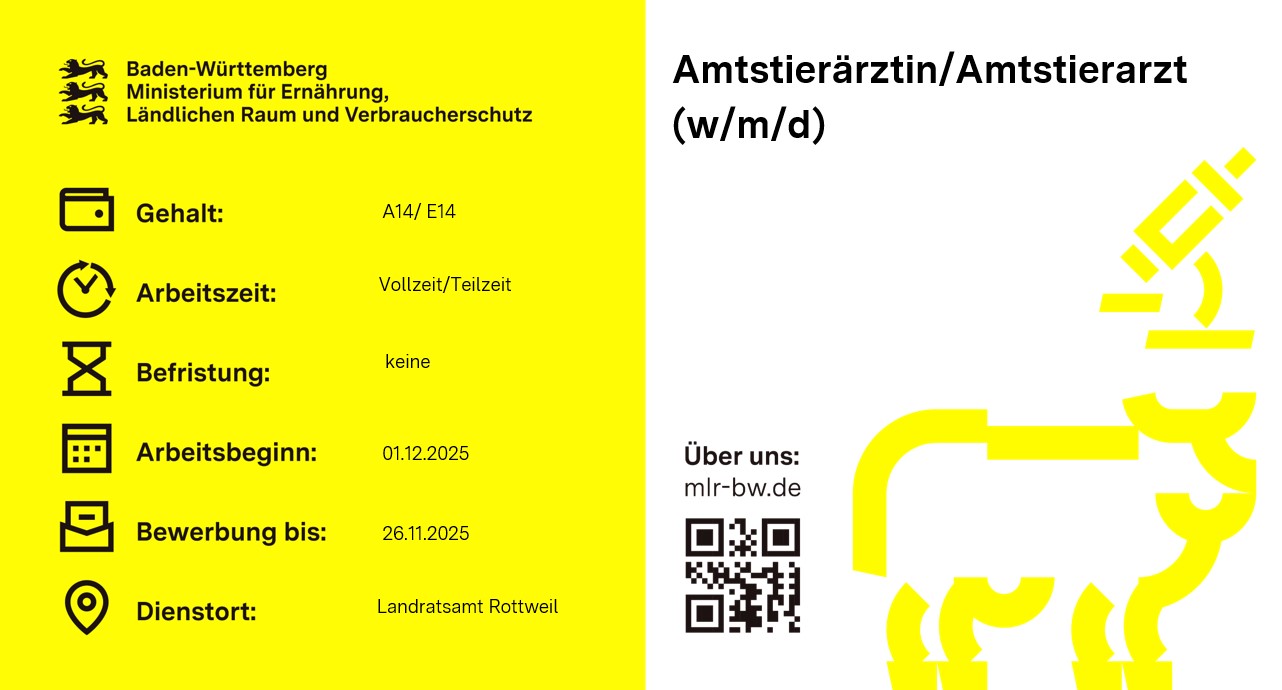 Amtstierärztin/Amtstierarzt (w/m/d)