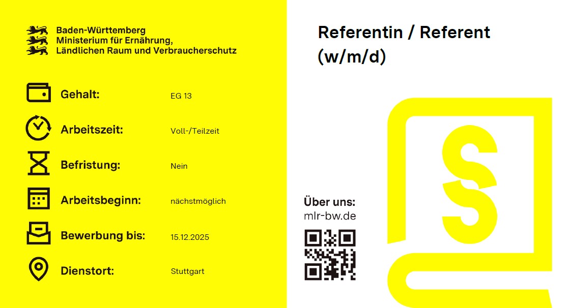  Referentin / Referenten (w/m/d)