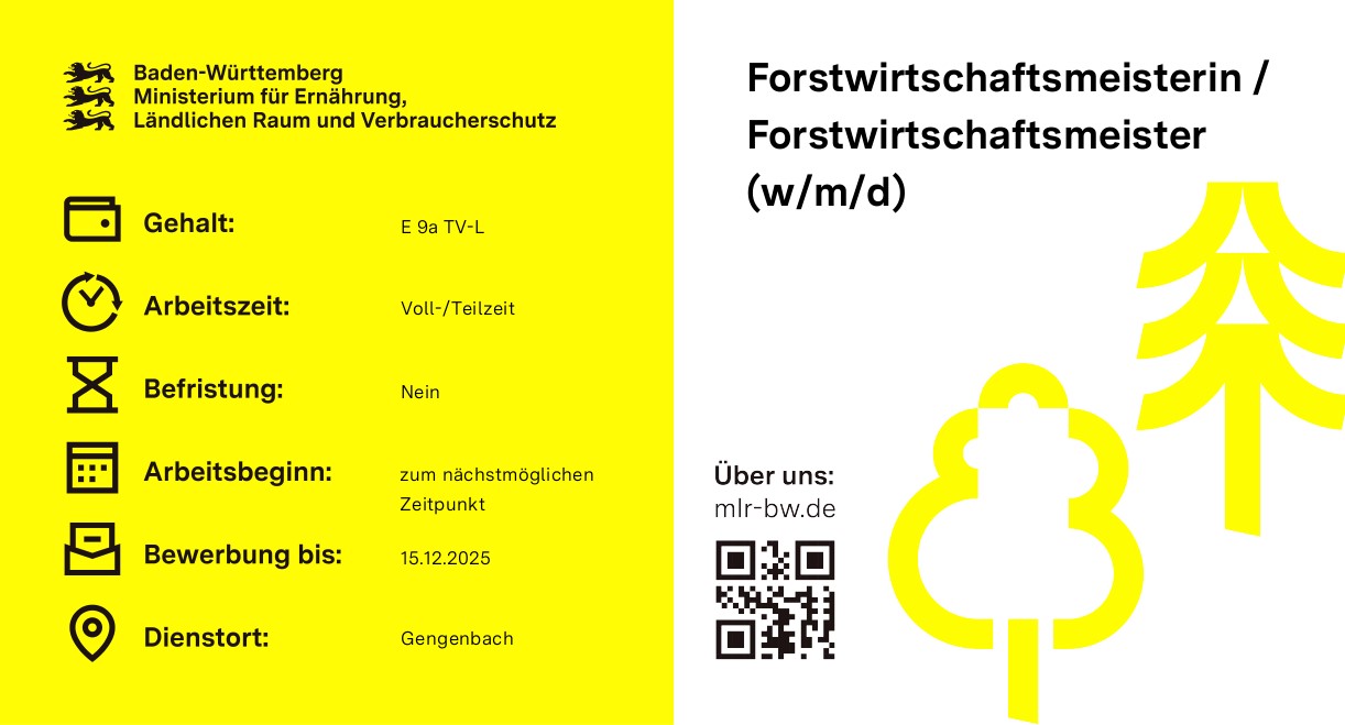  Forstwirtschaftsmeisterin / Forstwirtschaftsmeister (w/m/d)