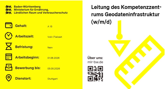 Teaserbild Leitung des Kompetenzzent-rums Geodateninfrastruktur (w/m/d)