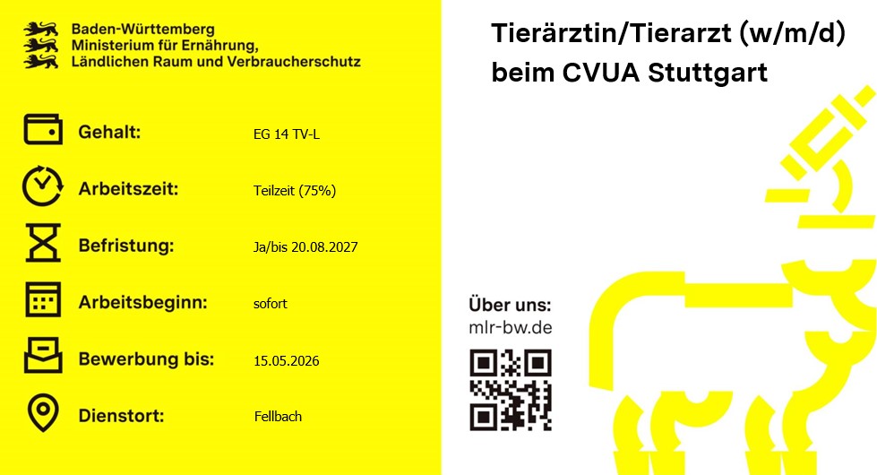 Teaser-Text Tierärztin/Tierarzt (w/m/d) beim CVUA Stuttgart