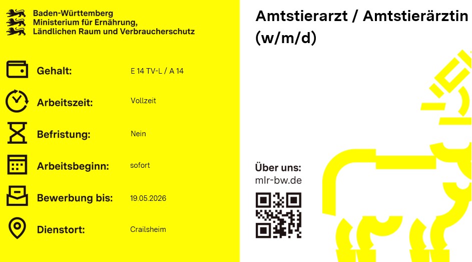 Teaserbild Amtstierarzt / Amtstierärztin (w/m/d)