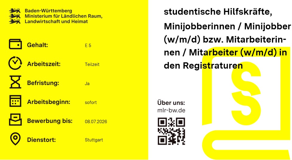 Teaserbild studentische Hilfskräfte, Minijobberinnen / Minijobber (w/m/d) bzw. Mitarbeiterinnen / Mitarbeiter (w/m/d) in den Registraturen