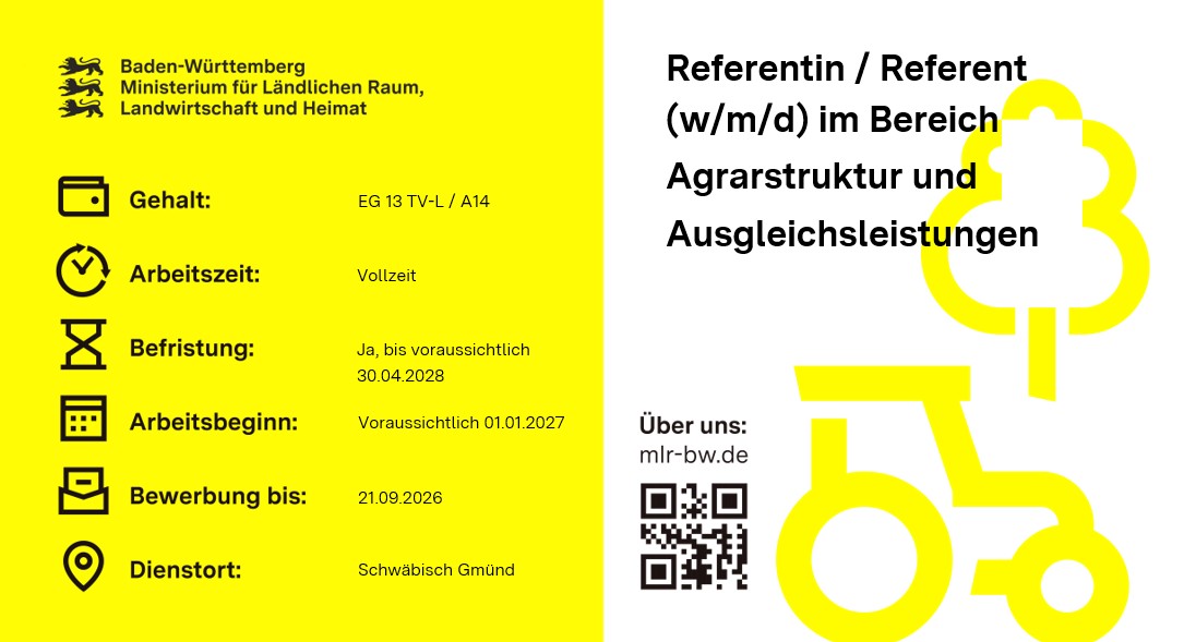 Referentin / Referent (w/m/d) „Agrarstruktur und Ausgleichsleistungen“