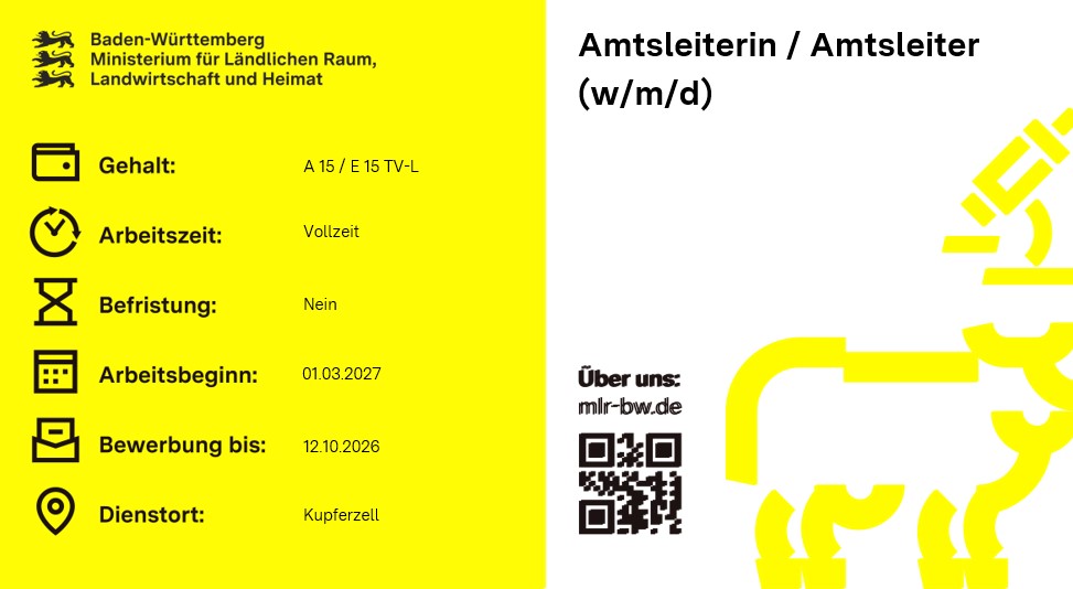 Teaserbild Stellenausschreibung Amtsleiterin / Amtsleiter (w/m/d) beim Landratsamt Hohenlohekreis