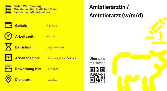 Teaserbild Stellenausschreibung Amtstierärztin /  Amtstierarzt (w/m/d) Landratsamt Konstanz